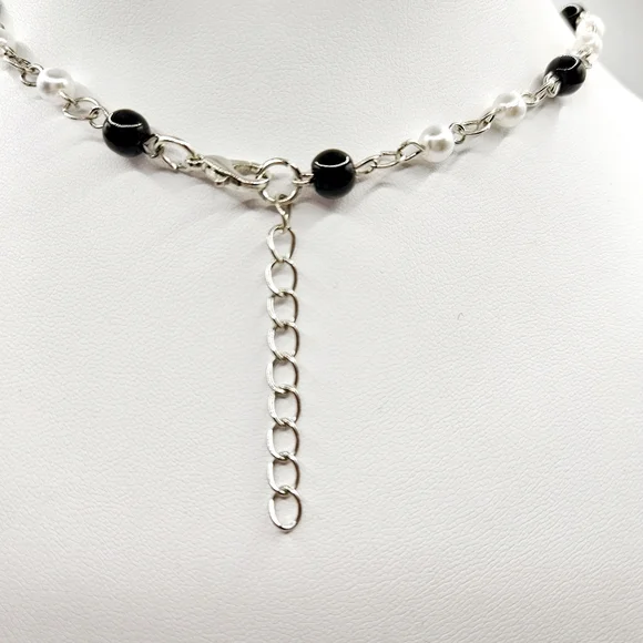 Black Winged Heart Fairycore Double Layer Choker Necklace New - Picture 3 of 3